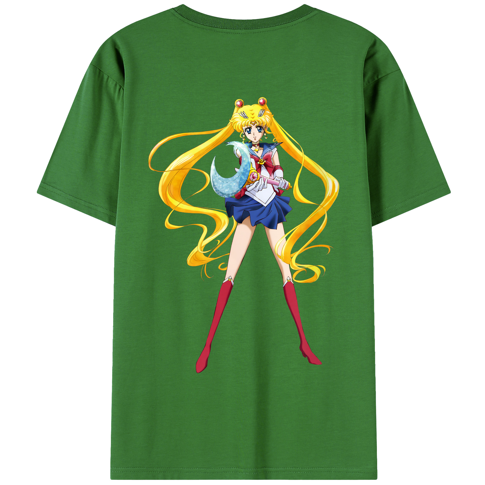 （画像用） 美少女戦士セーラームーン 月野 うさぎ つきの うさぎ Sailor Moon Tsukino Usagi レディース半袖Tシャツ(バックプリント)